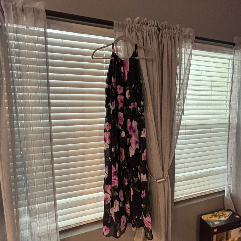 Floral High Neck Dress